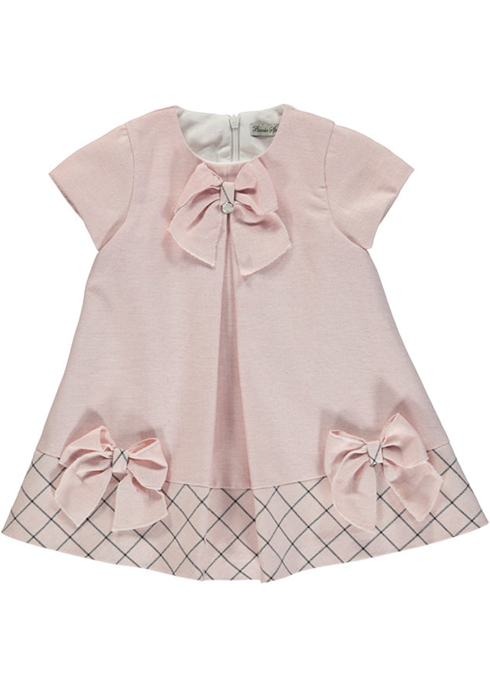 Piccola Speranza Piccola Speranza dress  pink whith bow