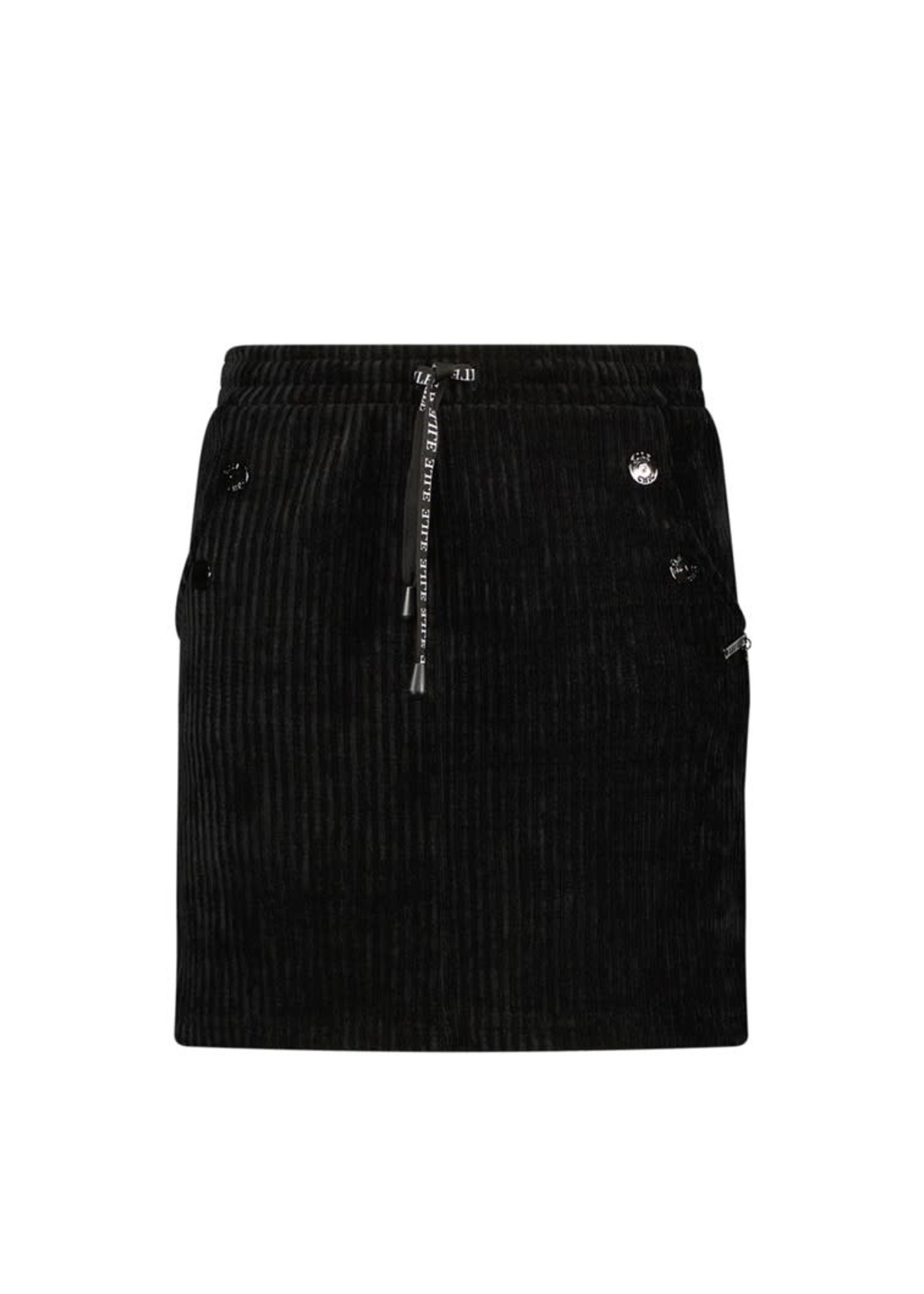 Le Chic Le Chic TIARA velvet rib skirt H208-3727 Black