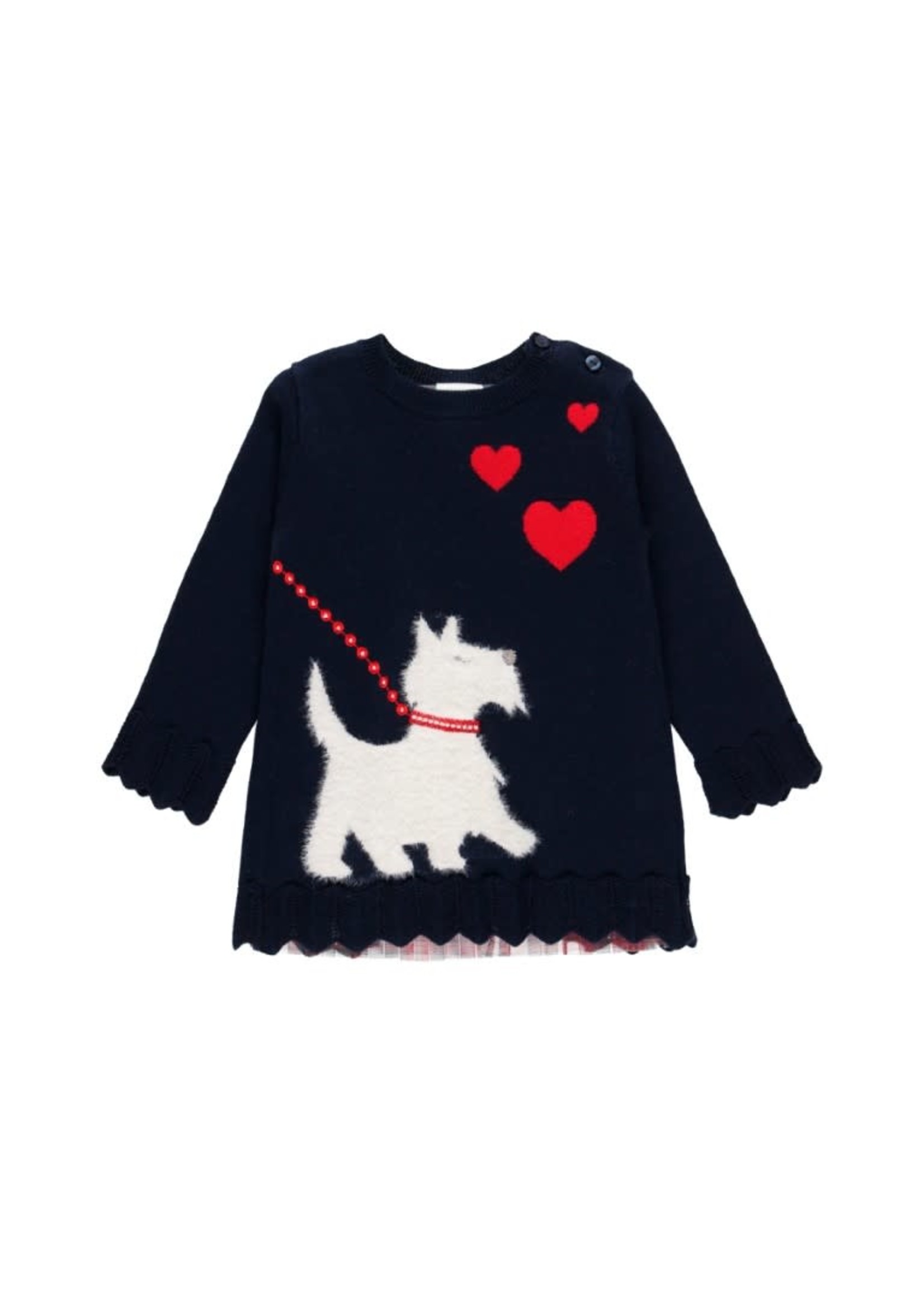 Boboli Knitwear dress "puppy" for baby girl navy 705282