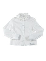 Daga blouse off white met roesel boord