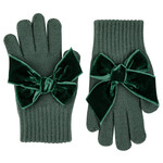 Condor Condor handschoen donker groen met fluwelen strikken