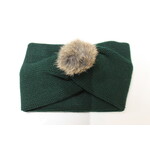 Meia Pata Meia Pata Interlaced Ribbon With Natural Fur Pompom 60 Green Macon