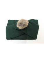 Meia Pata Meia Pata Interlaced Ribbon With Natural Fur Pompom 60 Green Macon