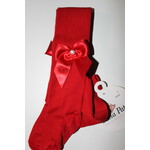 Meia Pata Meia Pata Tights RED  With  Satin Bow pearl