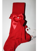 Meia Pata Meia Pata Tights RED  With  Satin Bow pearl