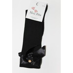 Meia Pata Meia Pata Kneesocks With Satin Bow and Gold Botton 05 Black