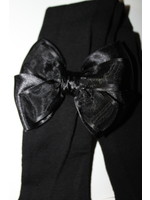 Meia Pata Meia Pata Tights BLACK  With  dubble Satin Bow