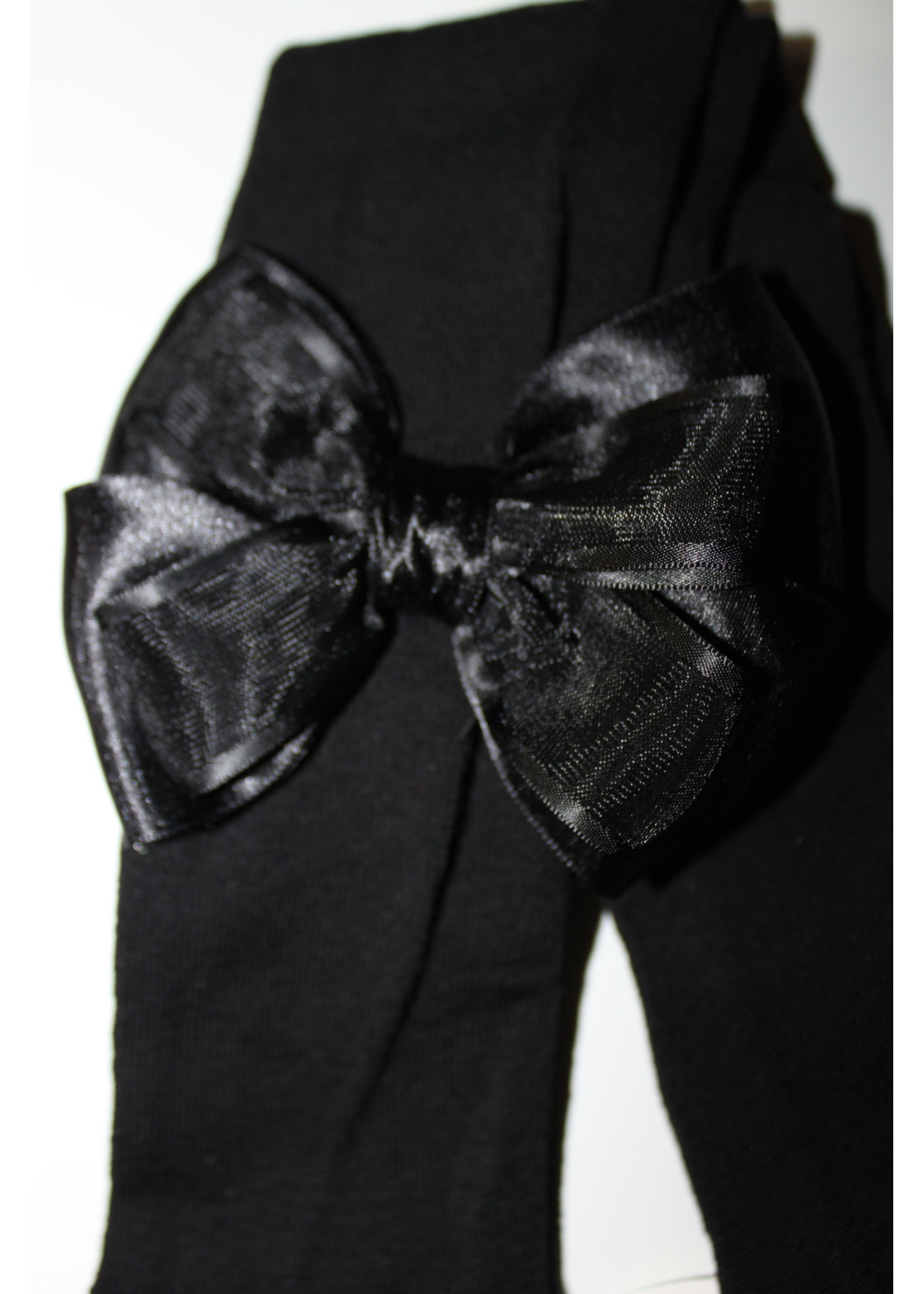 Meia Pata Meia Pata Tights BLACK  With  dubble Satin Bow