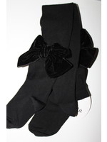 Meia Pata Meia Pata Tights With Double Velvet Bow 05 Black