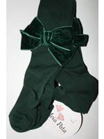 Meia Pata Meia Pata Tights With Double Velvet Bow 60 Green Macon