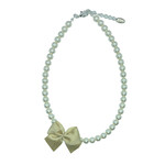 Rian Rian Parel ketting  met goud strikje