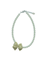 Rian Rian Parel ketting  met goud strikje