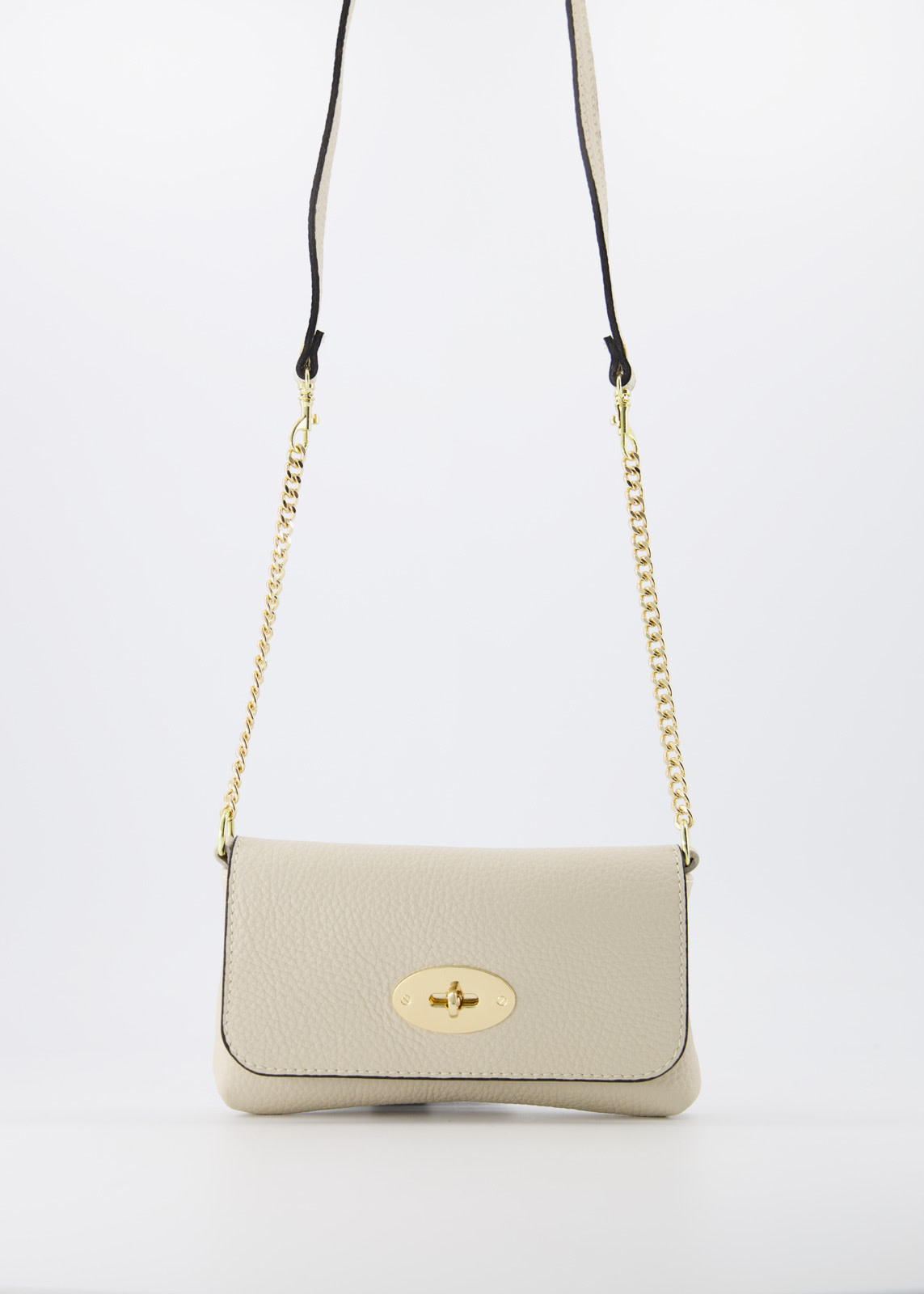 Beige leren tas sale