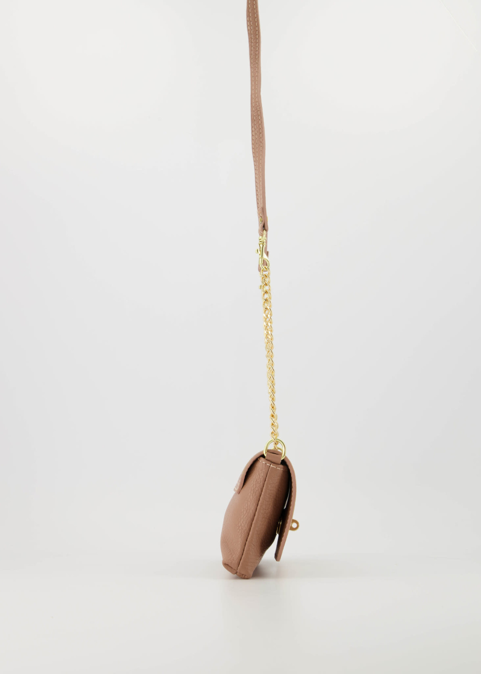 Teatro Leer Tasje cognac met gouden details