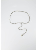 zilveren leren wikkelriem