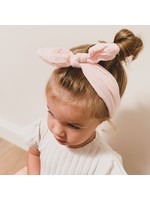 Your little miss Your Little Miss Baby haarbandje met knoop en strik rose muslin