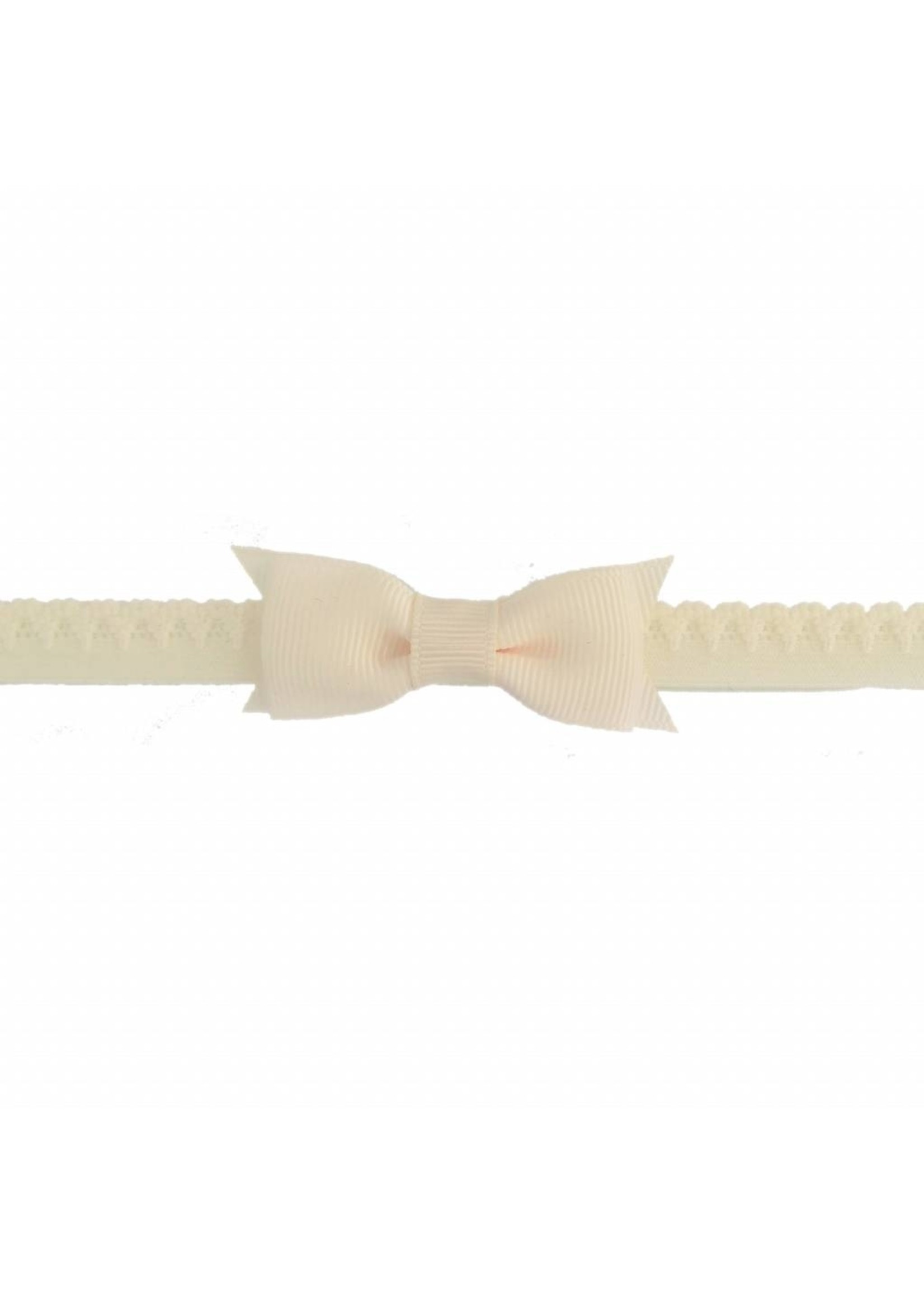 Your little miss Your Little Miss new born Baby haarbandje met kanten strik ivory