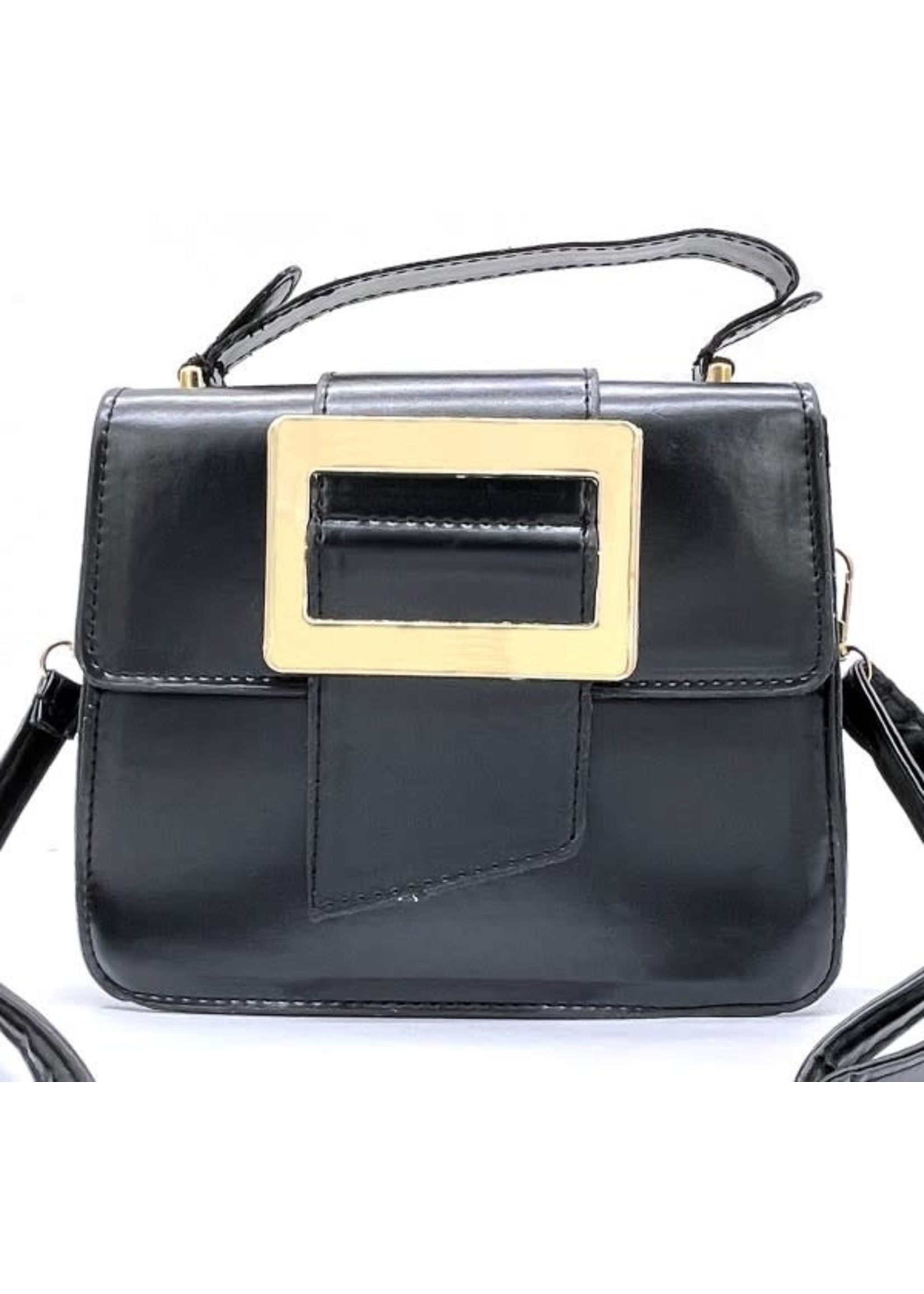 Tasje zwart met gouden gesp