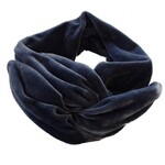 Haarband fluweel donkerblauw