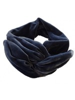 Haarband fluweel donkerblauw