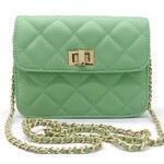 Tasje mint groen met gouden hengsel