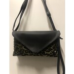 Tasje zwart met groen panter print