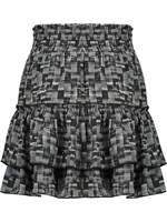 Nobell Nobell Najak short skirt Inktprint AOP Q209-3700 Jet Black