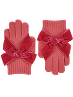 Condor Condor handschoen  coral met  fluwelen strikken