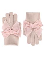 Condor Condor handschoen donker nude met fluwelen strikken