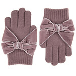 Condor Condor handschoen  OUD ROZE met fluwelen strikken
