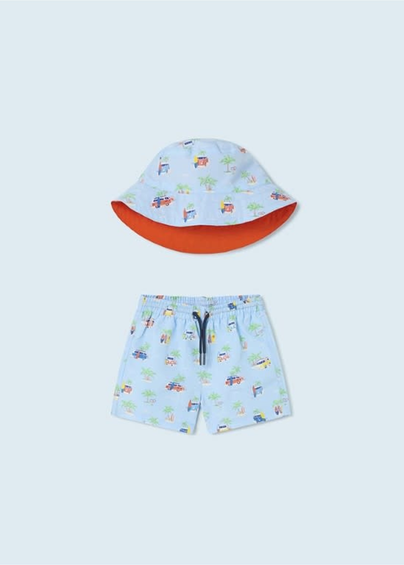 Mayoral Mayoral Swim short & hat set Lightblue - 23 01640