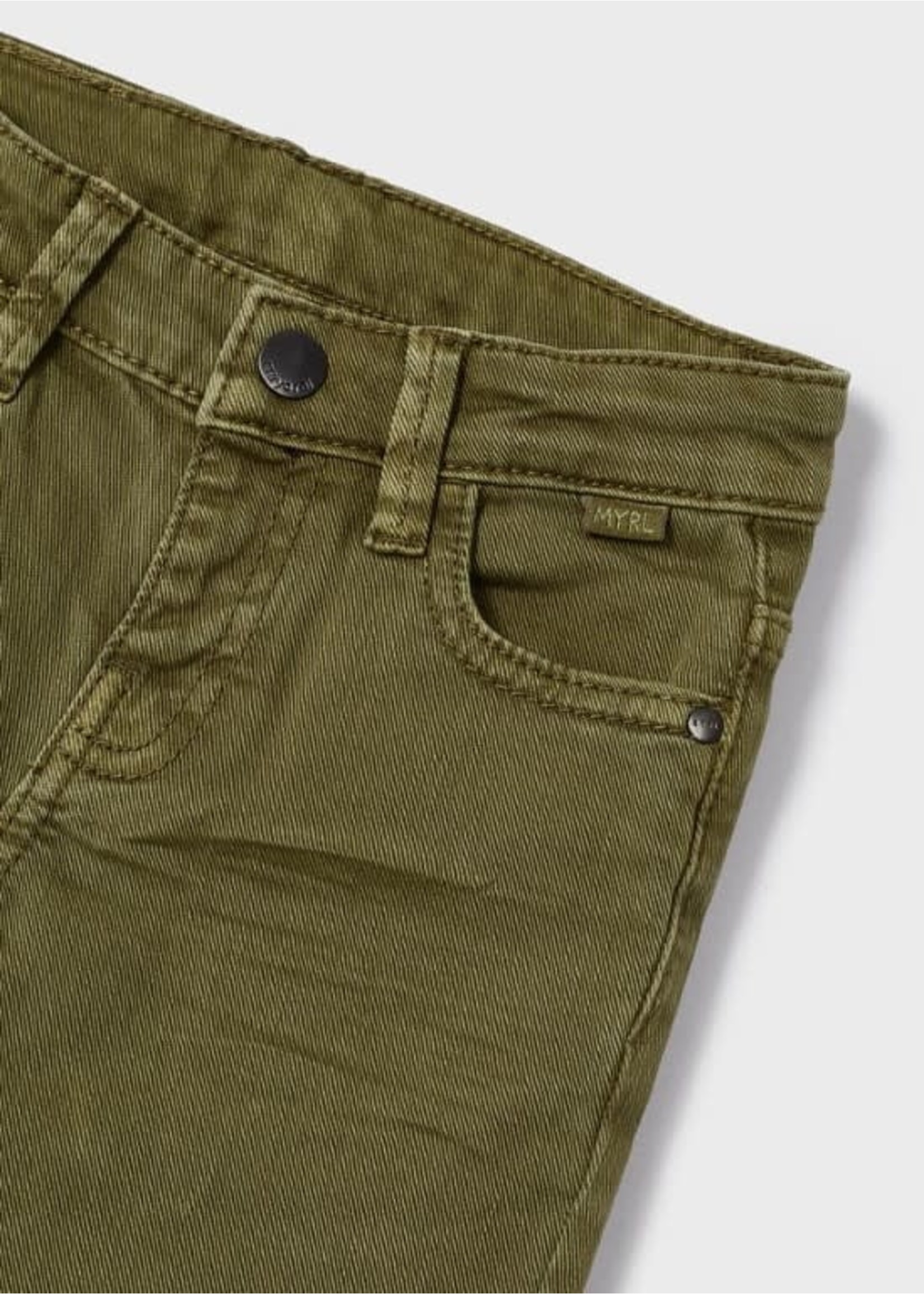 Mayoral Mayoral Skinny twill pants Olive - 23 03517