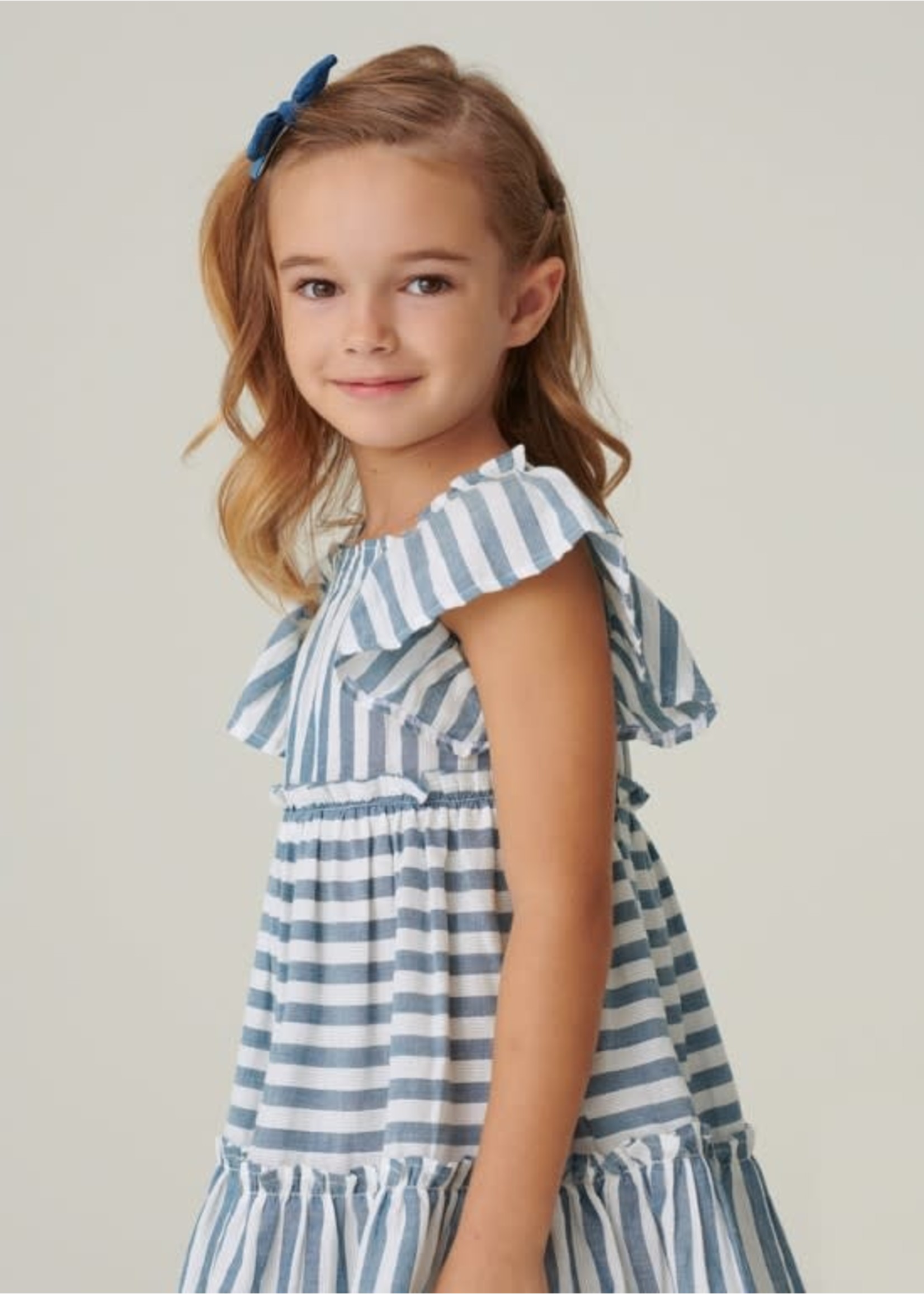 Mayoral Mayoral Stripes dress Porcelain - 23 03928