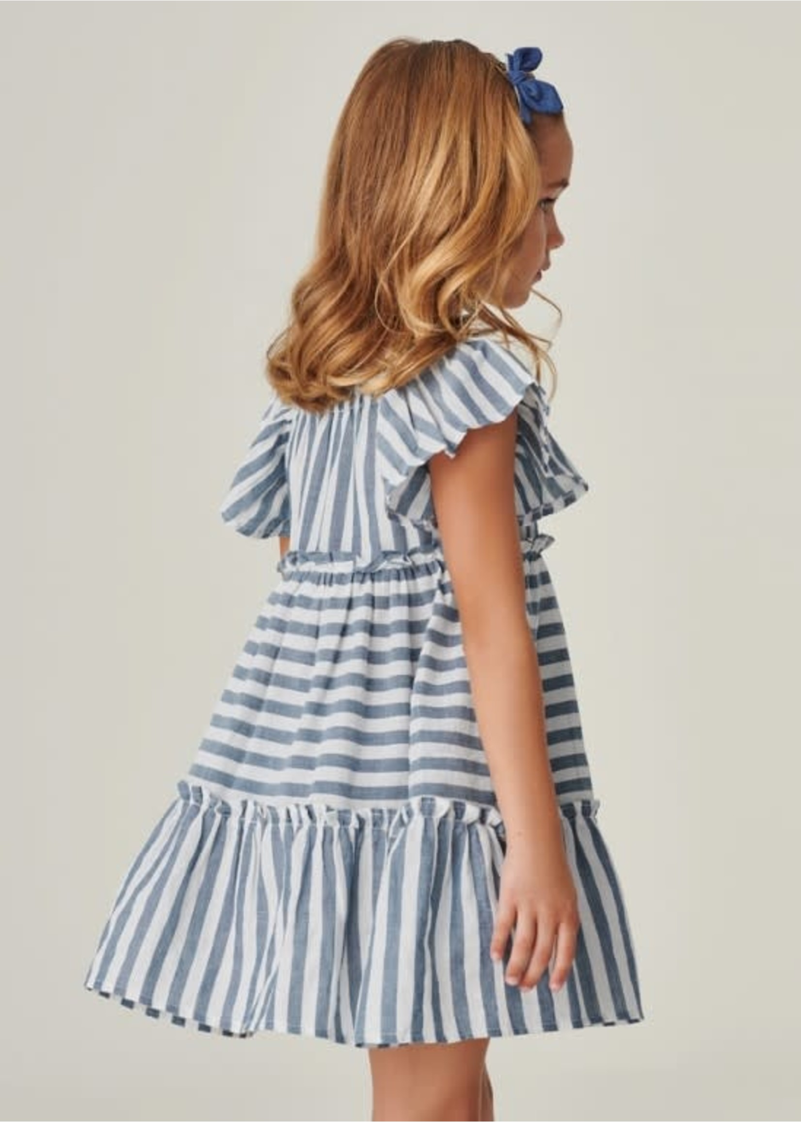 Mayoral Mayoral Stripes dress Porcelain - 23 03928