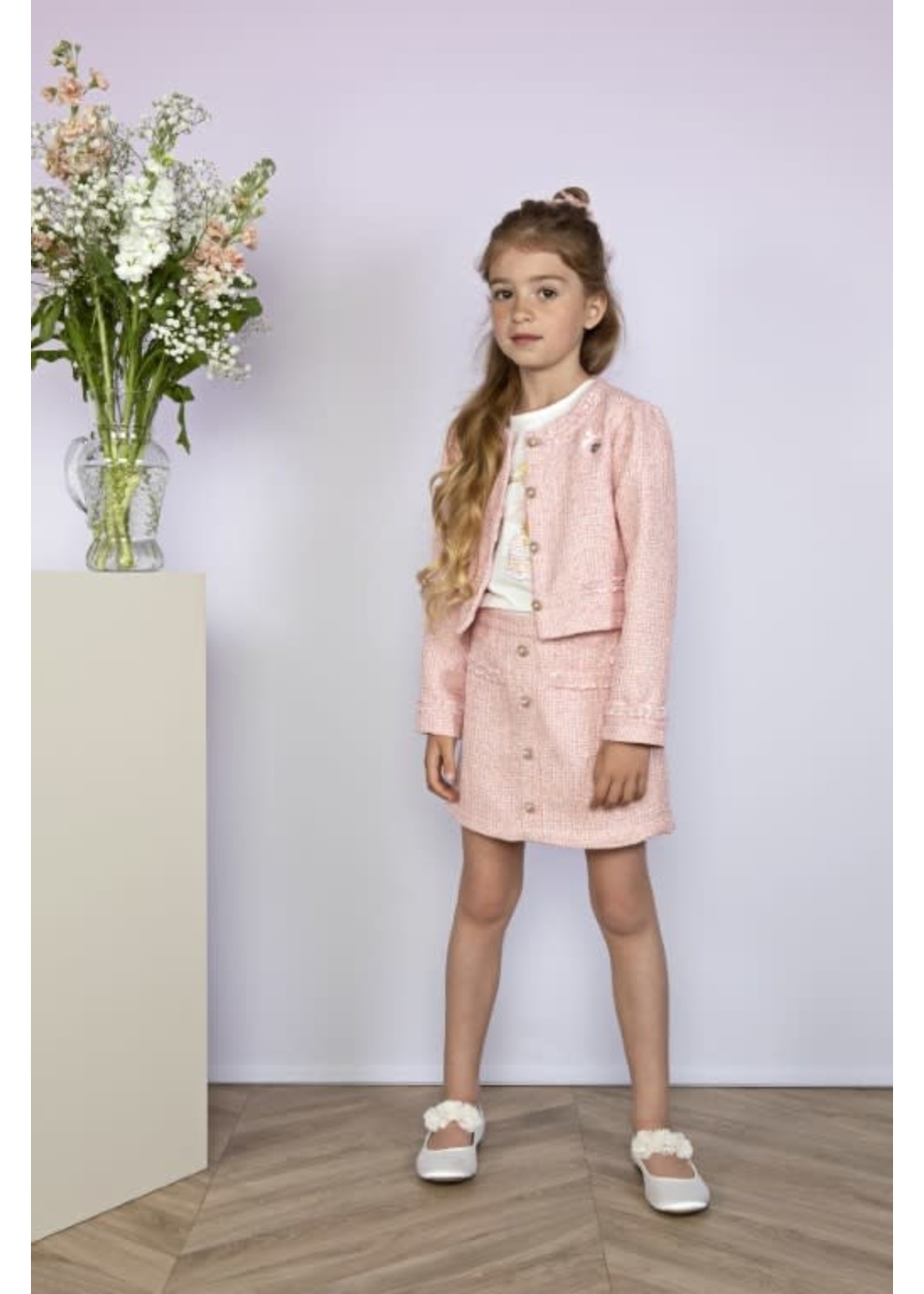 Le Chic Le Chic AMY tweed jacket C212-5142 Pink Mist