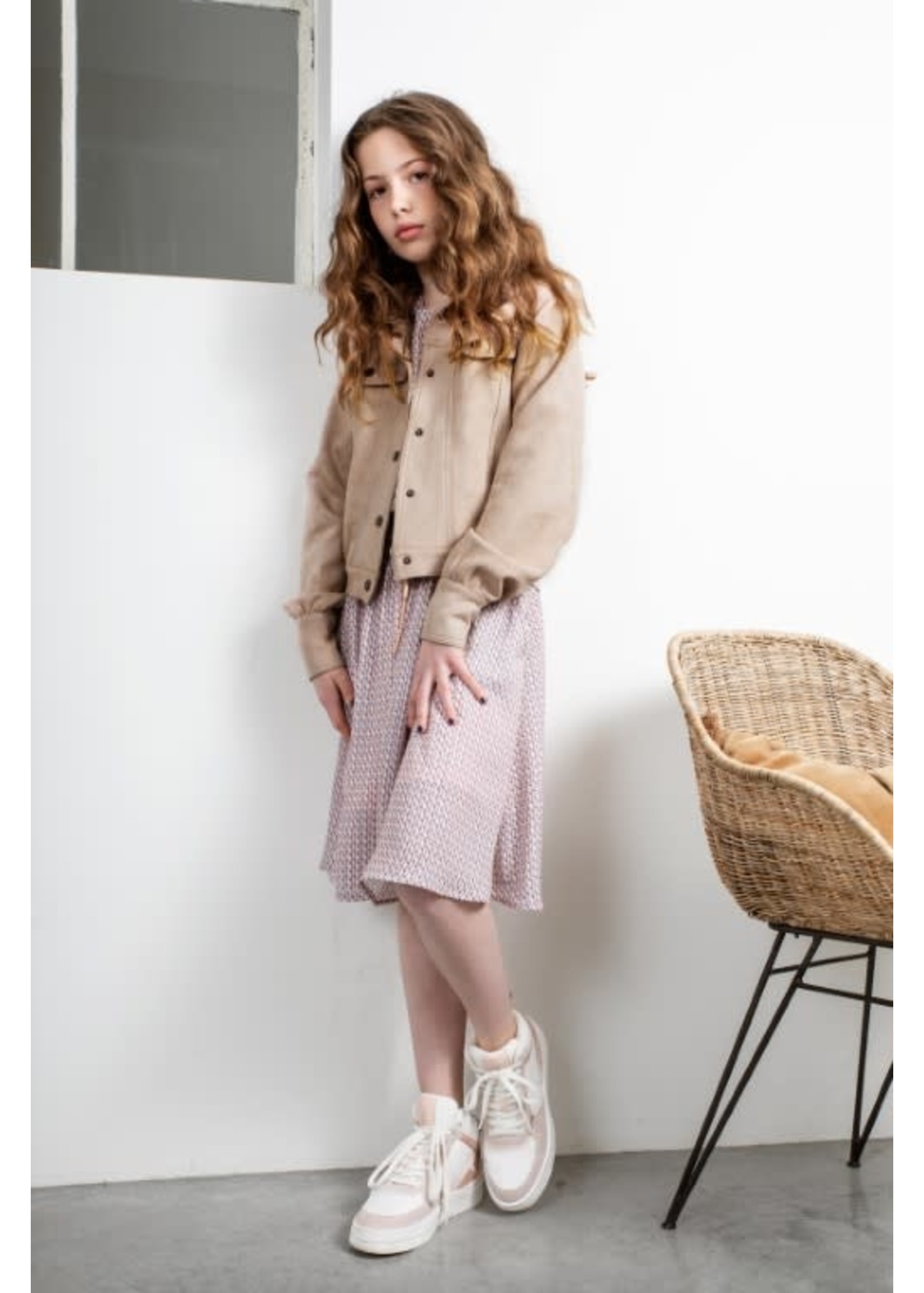 Nobell Nobell Bodil suede jacket 100%polyester Q212-3300 Sand Blush