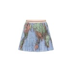 NoNo NoNo Nulan world map short plissee skirt N212-5703 Kentucky Blue