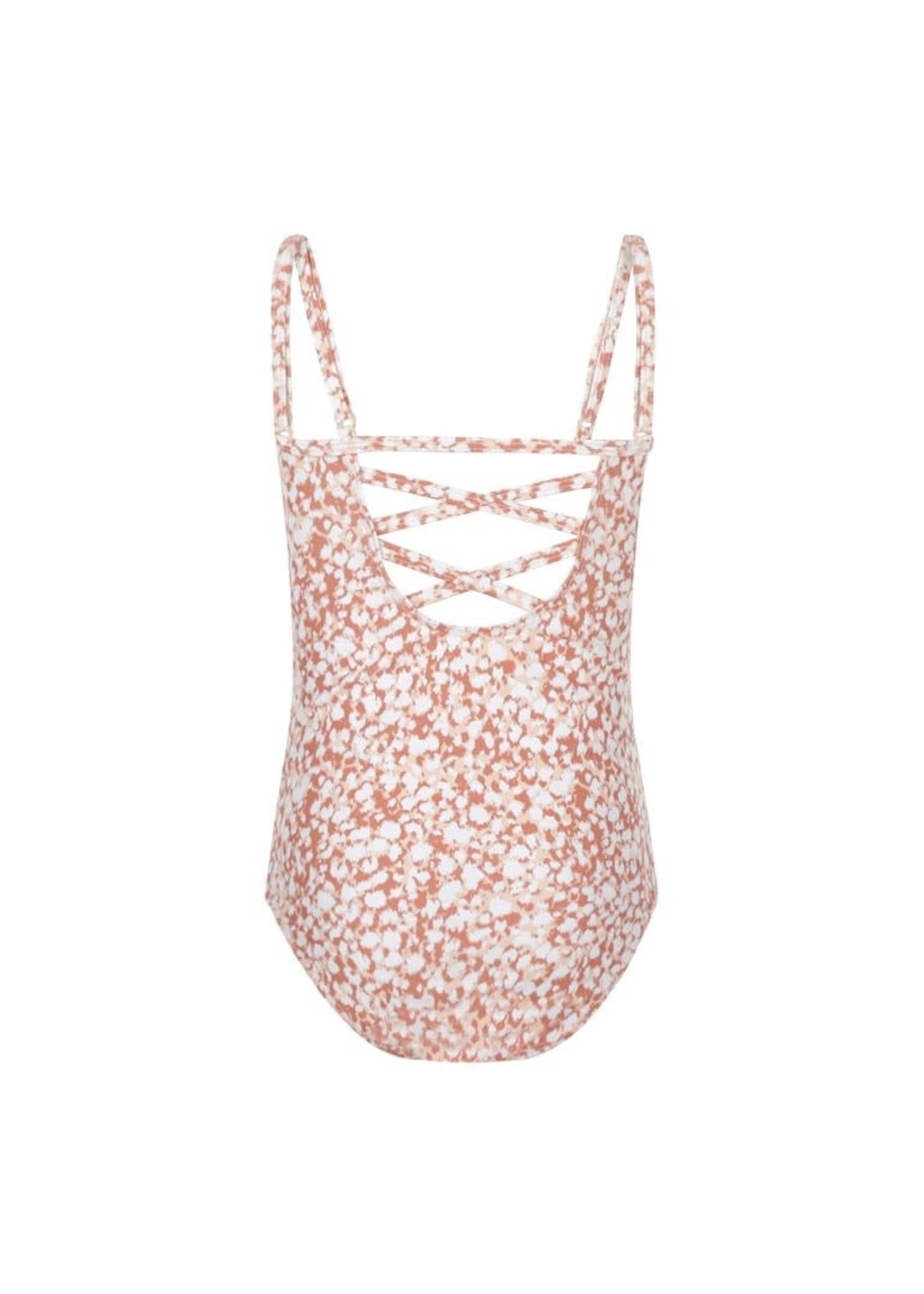 No Way Monday Swimsuit + scrunchie Peach T47802-113