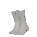 Tommy Hilfiger Tommy Hilfiger SOCK 2P LETTER AOP LIGHT GREY MELANGE/MULTICOLOR