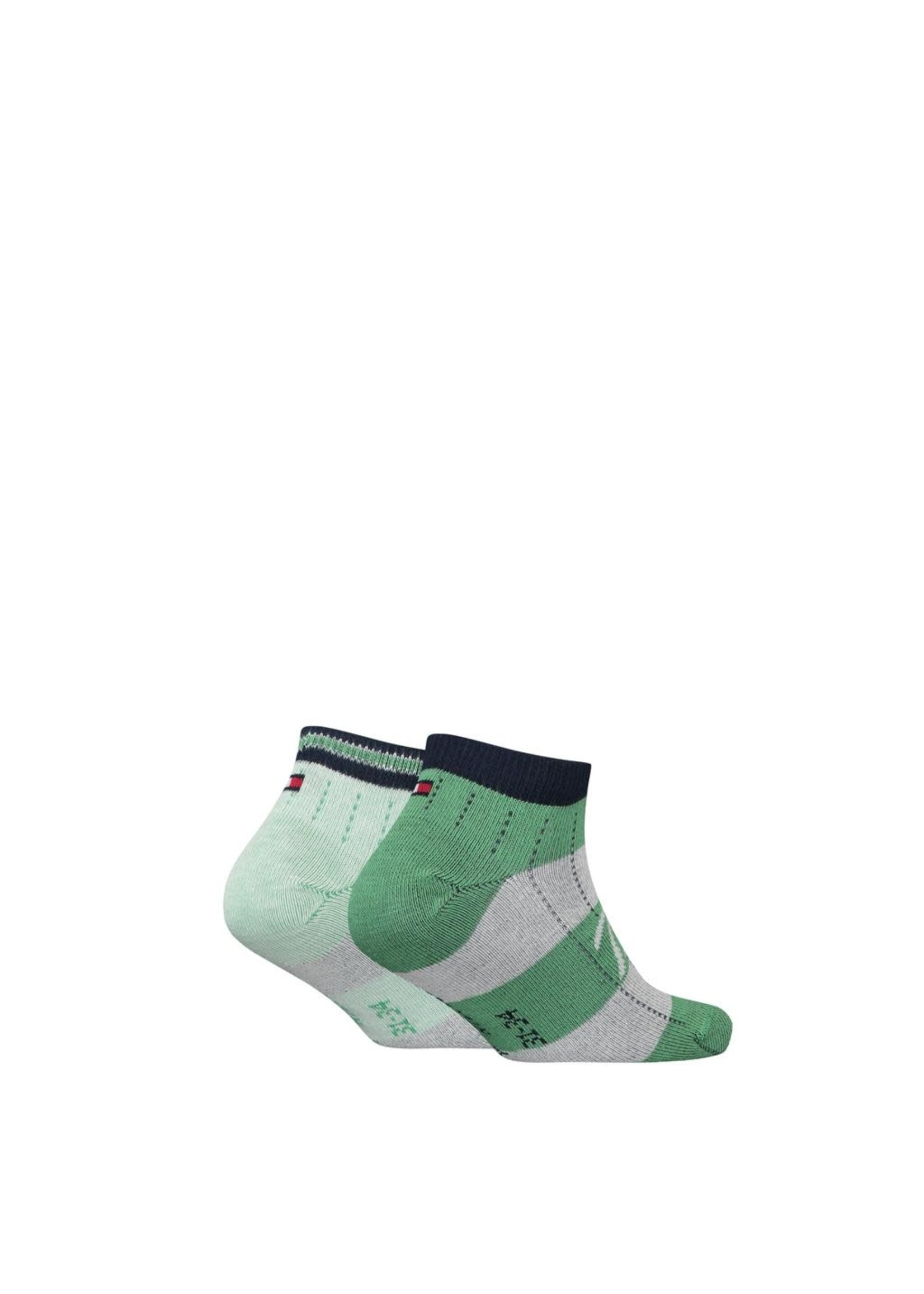 Tommy Hilfiger Tommy Hilfiger  SOCK 2P RUGBY STRIPE GREEN/MARSHMALLOW