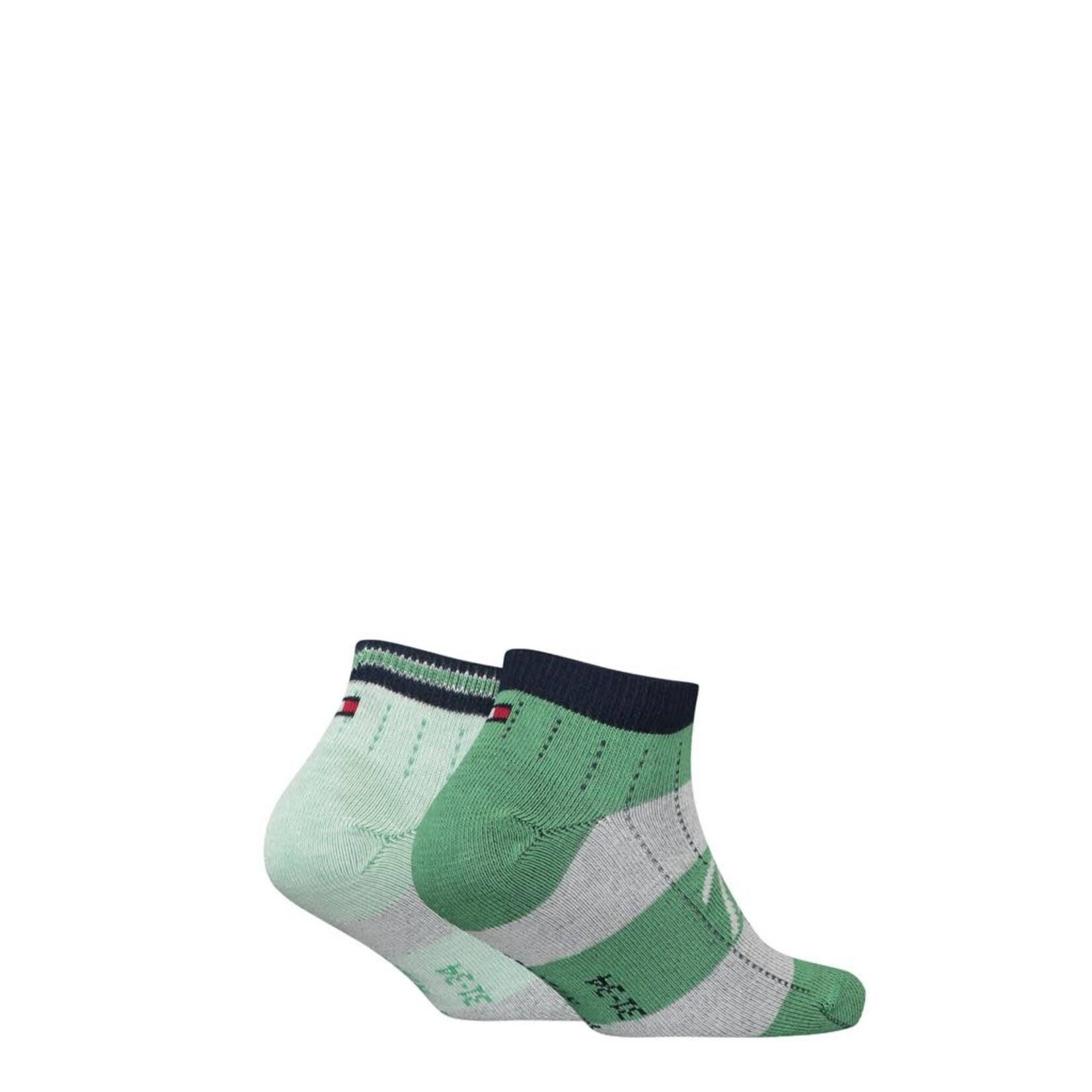 Tommy Hilfiger Tommy Hilfiger  SOCK 2P RUGBY STRIPE GREEN/MARSHMALLOW