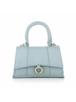 Schoudertasje met handvat lichtblauw 12*18.5*7cm