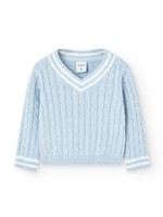 Boboli Knitwear pullover v-neck for baby BLUE 716004