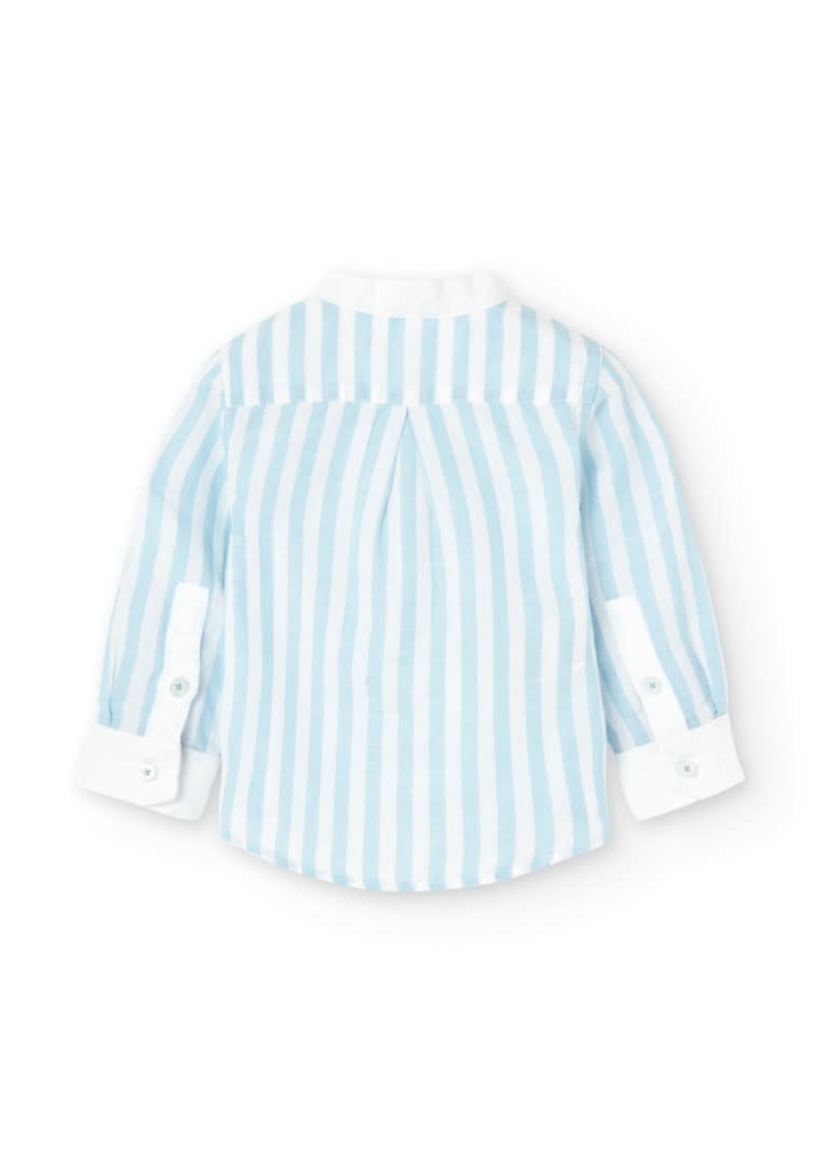 Boboli Linen shirt long sleeves striped for baby stripes 716015B