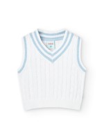 Boboli Knitwear vest v-neck for boy WHITE 716037