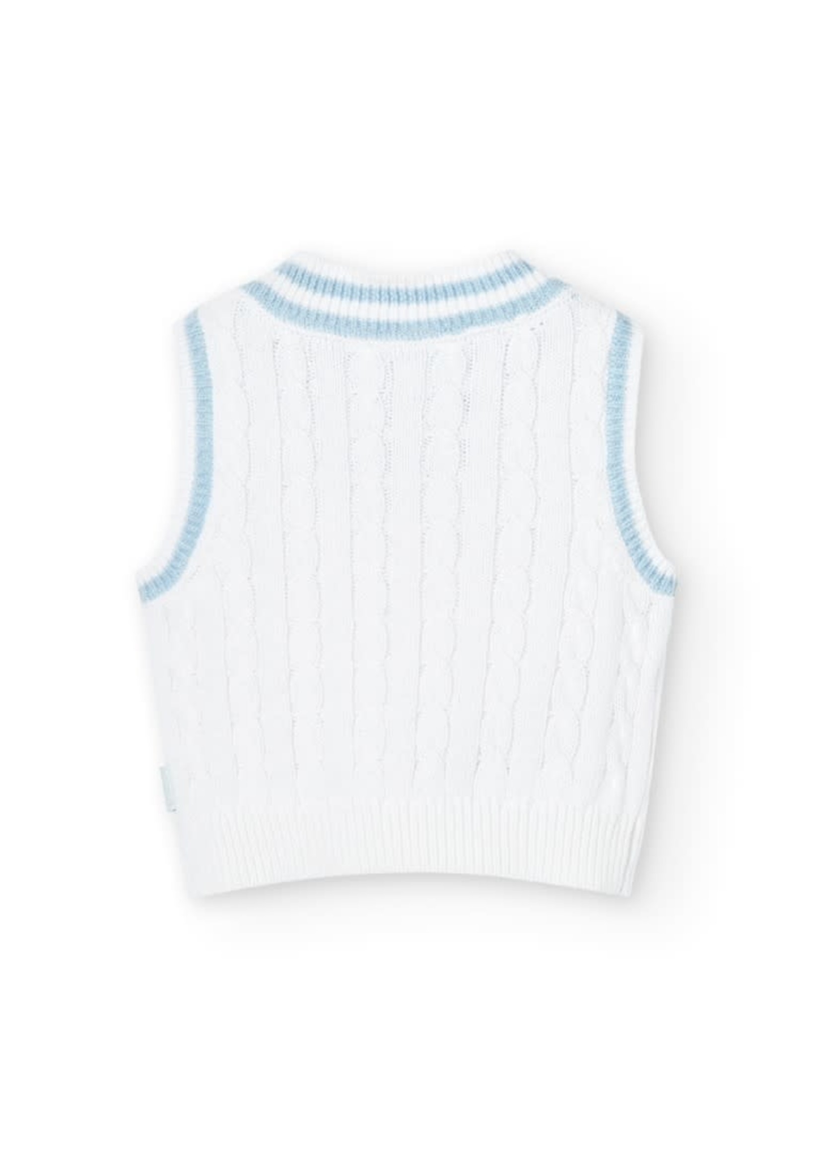 Boboli Knitwear vest v-neck for boy WHITE 716037