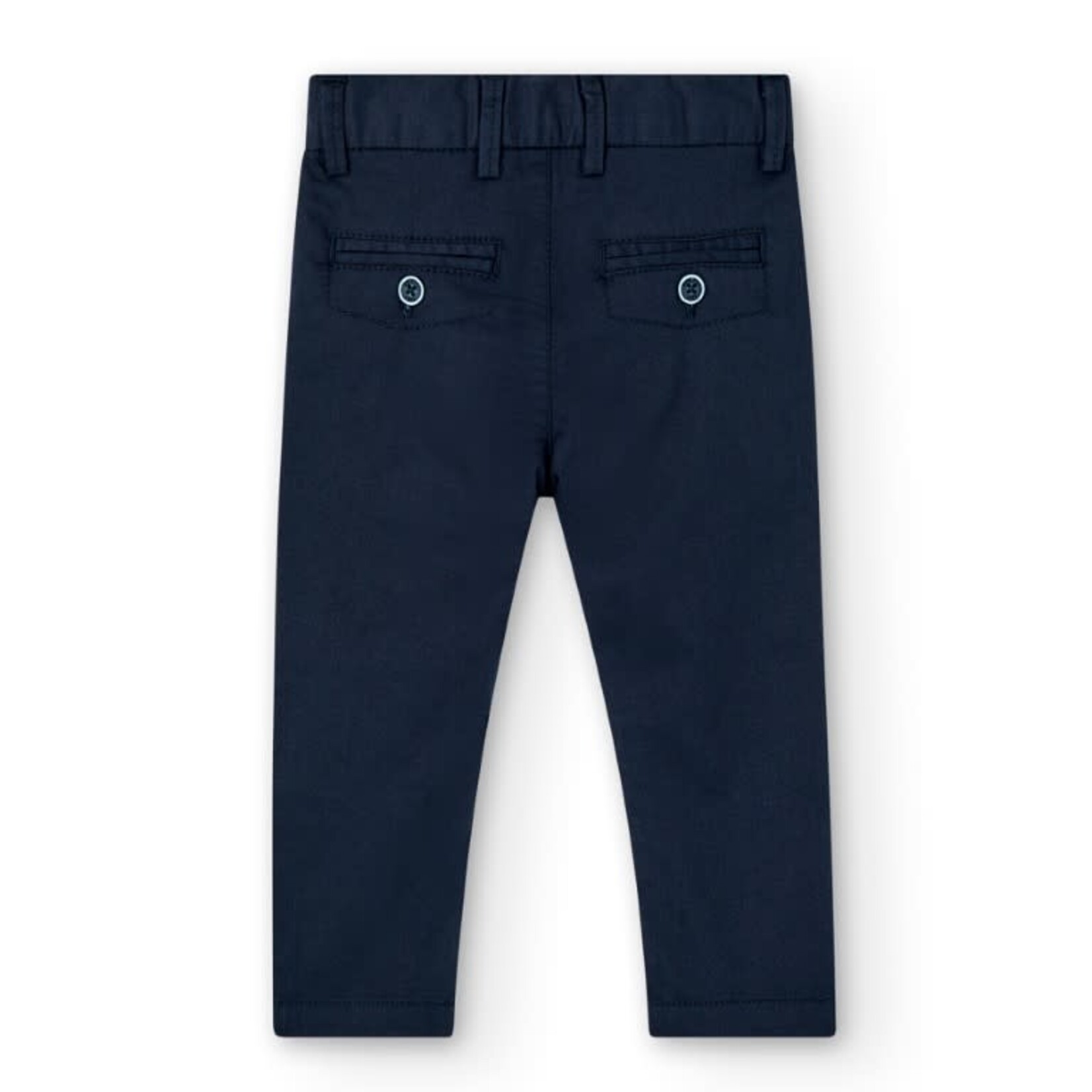 Boboli Boboli Stretch satin trousers for baby navy 716026