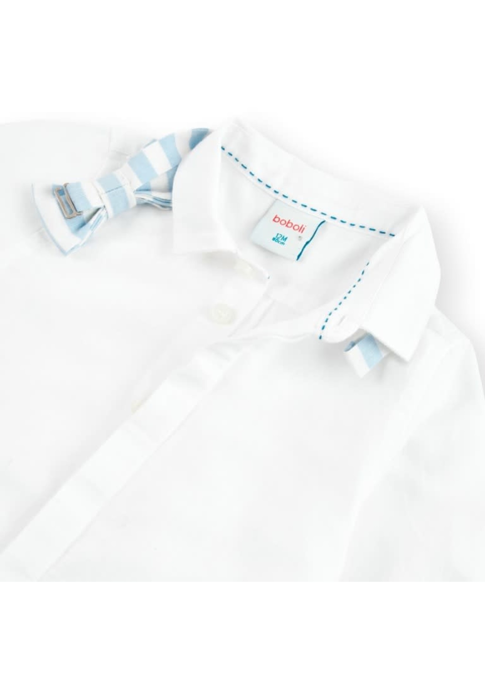 Boboli Boboli Linen shirt long sleeves for boy WHITE 716048
