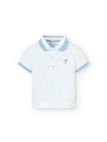 Boboli Pique polo short sleeves for baby WHITE 716082B