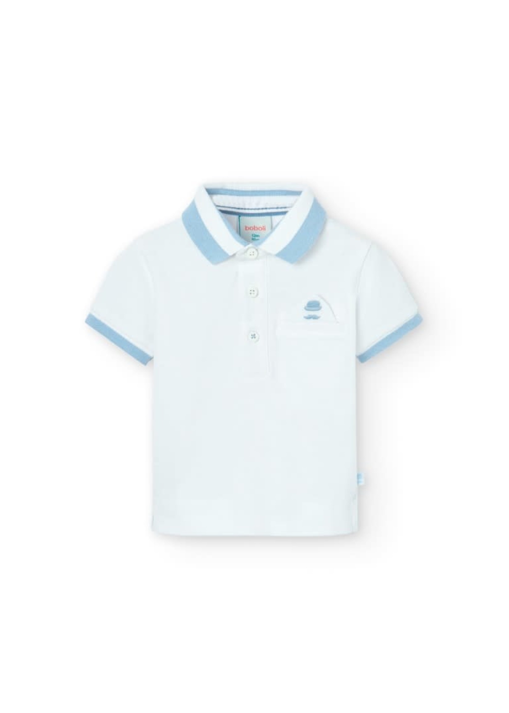 Boboli Boboli Pique polo short sleeves for baby WHITE 716082B